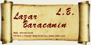 Lazar Baračanin vizit kartica
